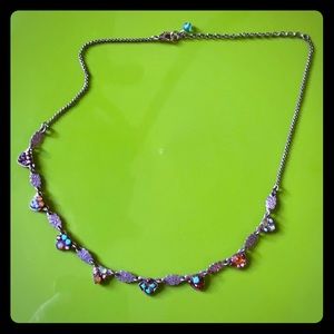 Vintage multi crystal necklace